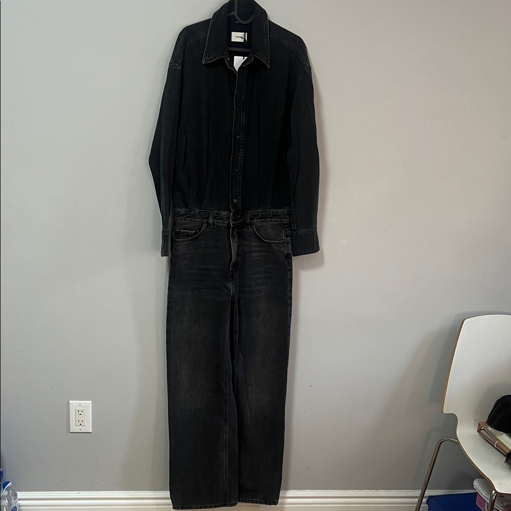 Stylish Black Denim Jumpsuit